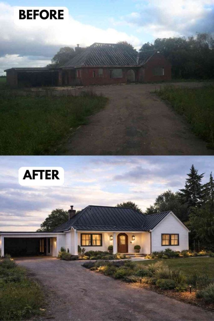 25 Bungalow Exterior Makeover Before and After Transformations That Look Incredible smallhometours.com 15