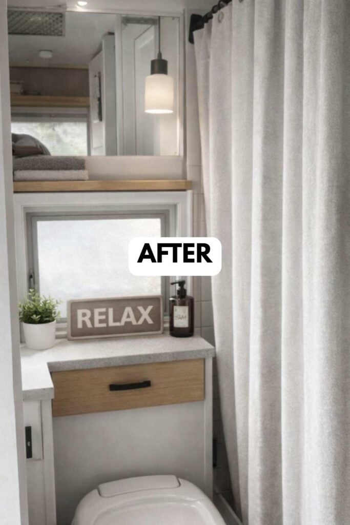 25 Small Camper Bathroom Makeovers Stunning Before and After Transformations That Maximize Space Style smallhometours.com 13
