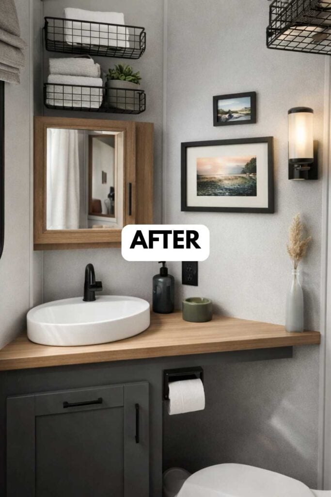 25 Small Camper Bathroom Makeovers Stunning Before and After Transformations That Maximize Space Style smallhometours.com 24