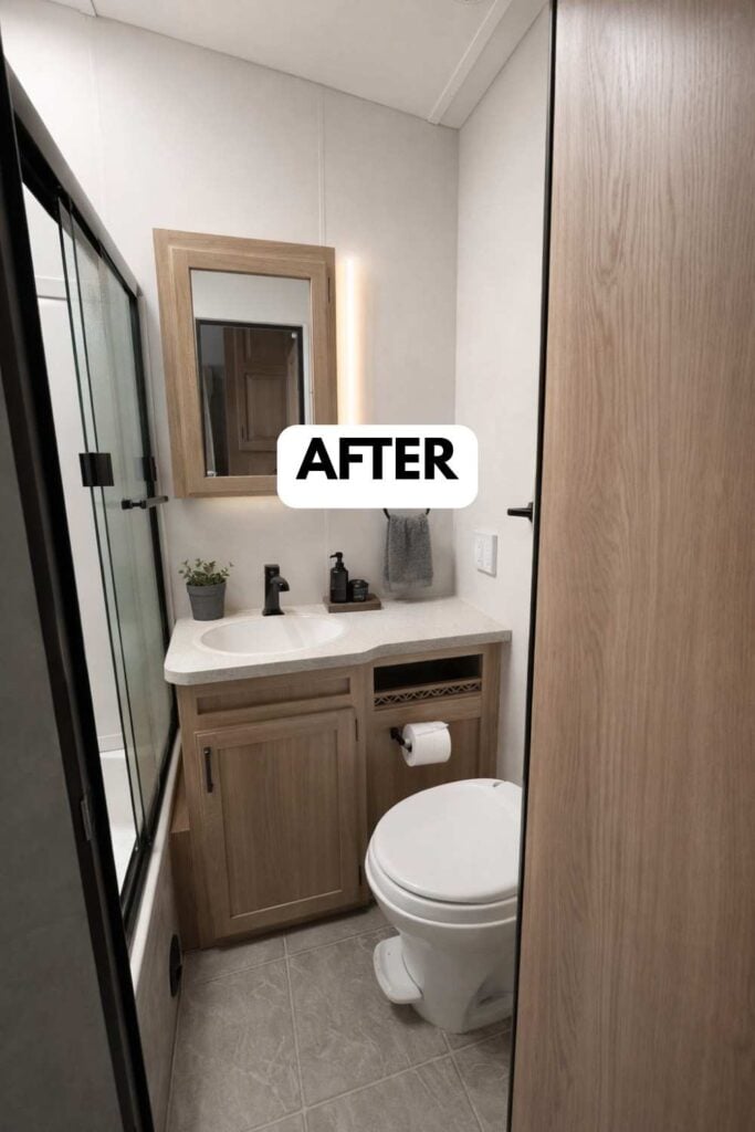 25 Small Camper Bathroom Makeovers Stunning Before and After Transformations That Maximize Space Style smallhometours.com 31