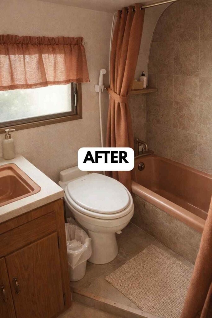 25 Small Camper Bathroom Makeovers Stunning Before and After Transformations That Maximize Space Style smallhometours.com 41