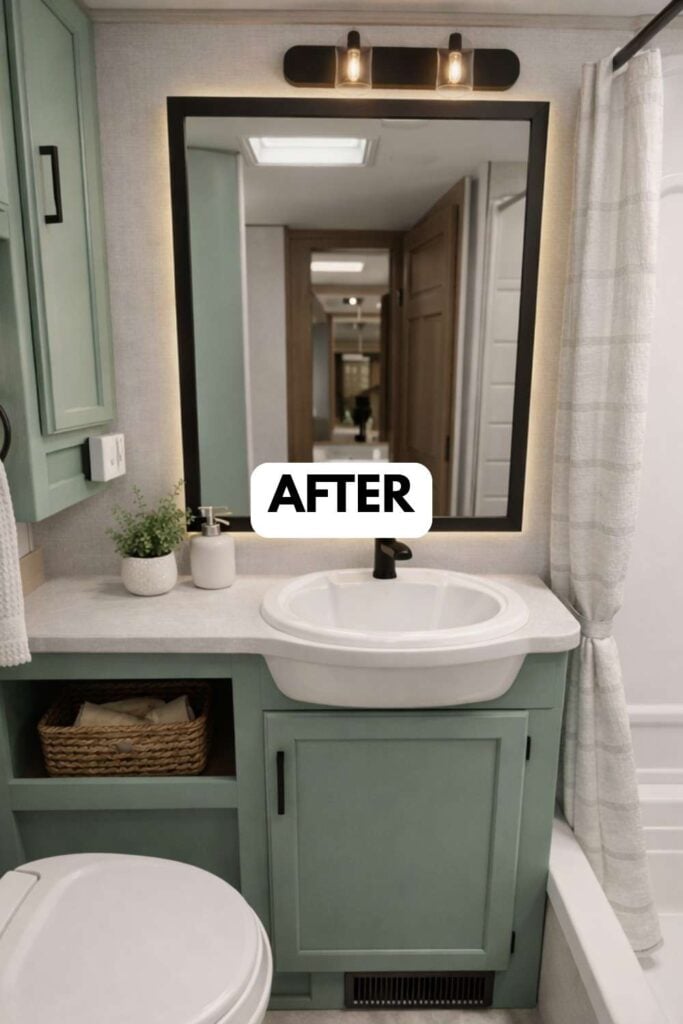 25 Small Camper Bathroom Makeovers Stunning Before and After Transformations That Maximize Space Style smallhometours.com 5 1
