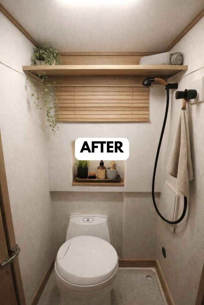 25 Small Camper Bathroom Makeovers Stunning Before and After Transformations That Maximize Space Style smallhometours.com 7