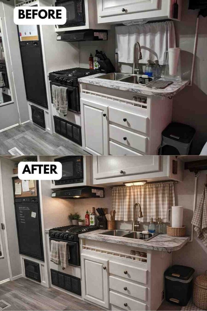 25 Small Camper Kitchen Makeover Before and After Transformation That Maximizes Space and Style smallhometours.com 15
