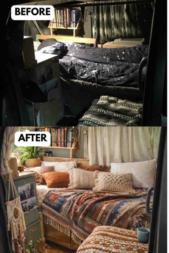 25 Small Camper Makeover Before and After Stunning Transformations That Maximize Every Inch smallhometours.com 10