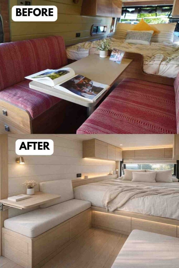 25 Small Camper Makeover Before and After Stunning Transformations That Maximize Every Inch smallhometours.com 13