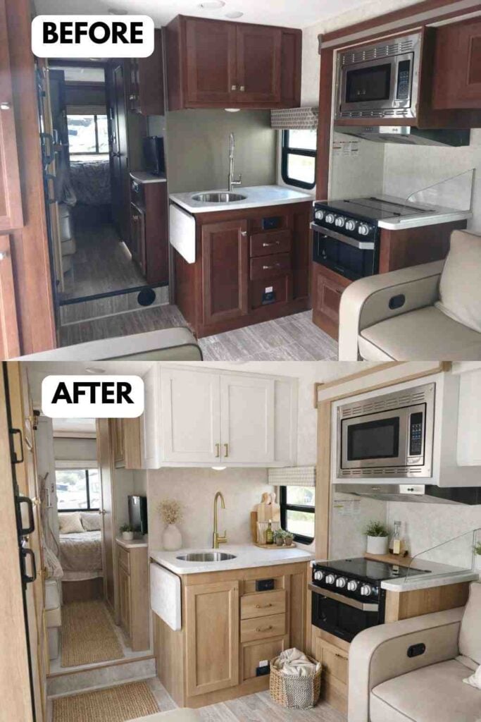 25 Small Camper Makeover Before and After Stunning Transformations That Maximize Every Inch smallhometours.com 20