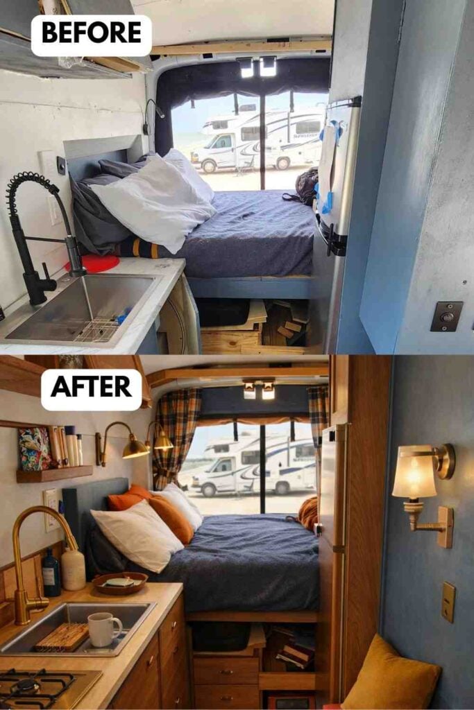 25 Small Camper Makeover Before and After Stunning Transformations That Maximize Every Inch smallhometours.com 22