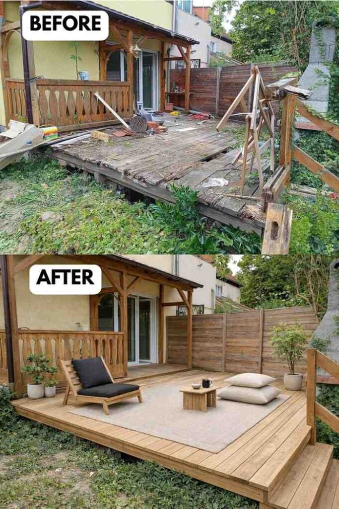 25 Small Deck Makeover Before and After A Stunning Outdoor Transformation smallhometours.com 1