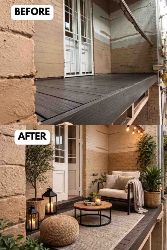 25 Small Deck Makeover Before and After A Stunning Outdoor Transformation smallhometours.com 10