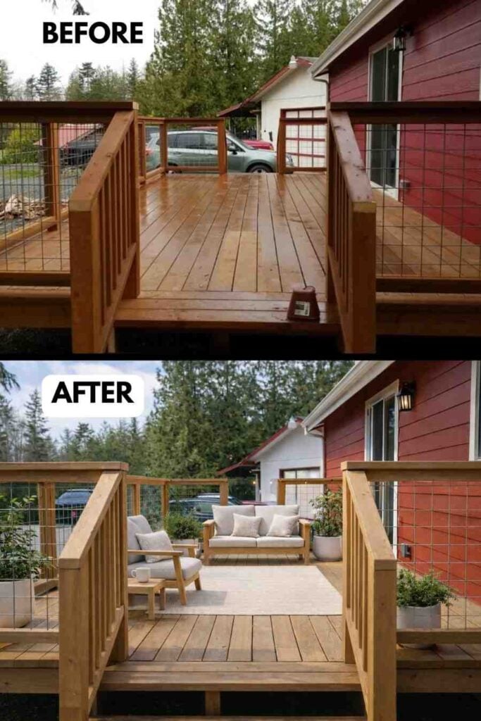 25 Small Deck Makeover Before and After A Stunning Outdoor Transformation smallhometours.com 12