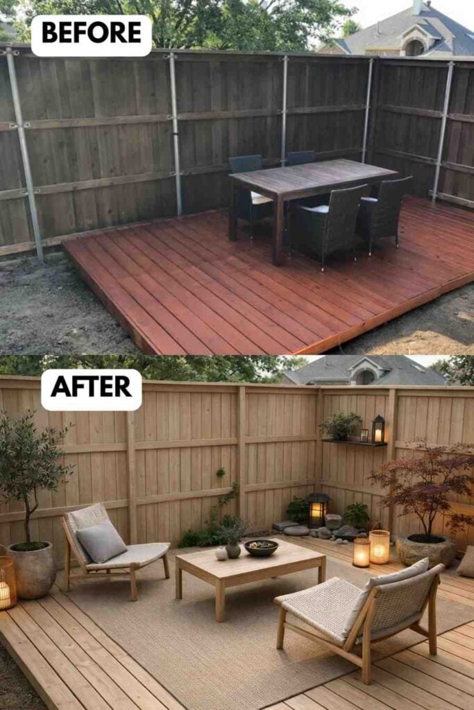 25 Small Deck Makeover Before and After A Stunning Outdoor Transformation smallhometours.com 18