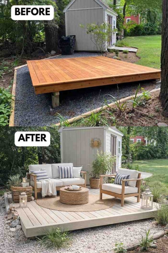 25 Small Deck Makeover Before and After A Stunning Outdoor Transformation smallhometours.com 2