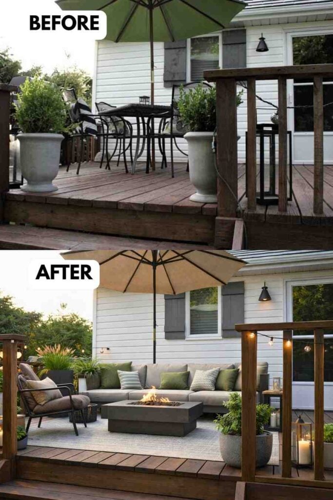 25 Small Deck Makeover Before and After A Stunning Outdoor Transformation smallhometours.com 20