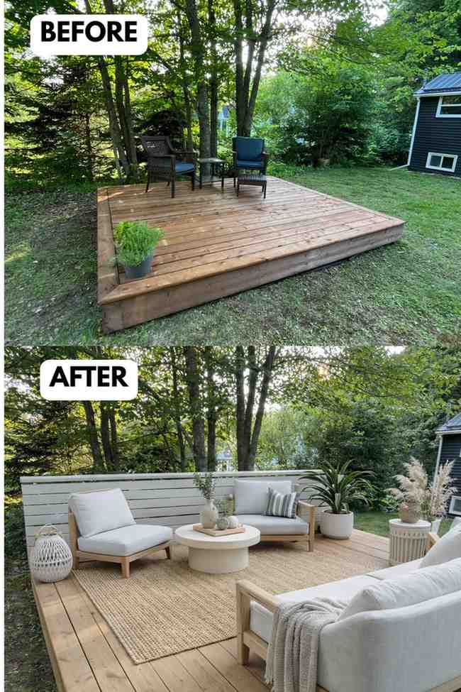 25 Small Deck Makeover Before and After A Stunning Outdoor Transformation smallhometours.com 22