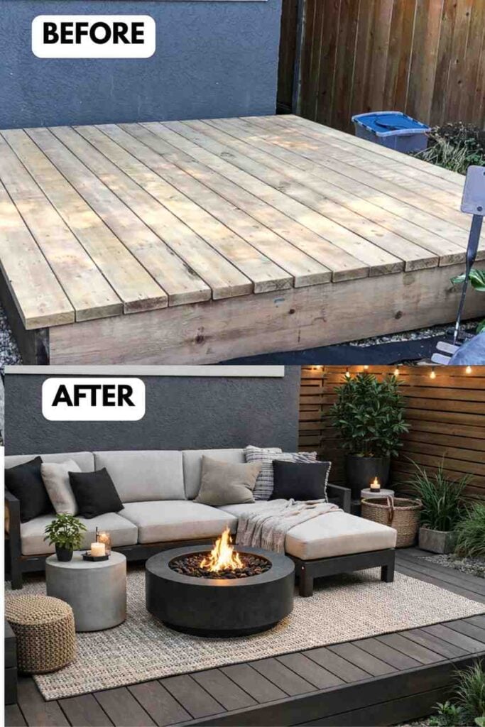 25 Small Deck Makeover Before and After A Stunning Outdoor Transformation smallhometours.com 23