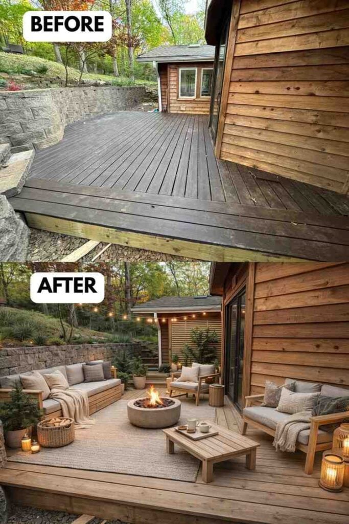 25 Small Deck Makeover Before and After A Stunning Outdoor Transformation smallhometours.com 24