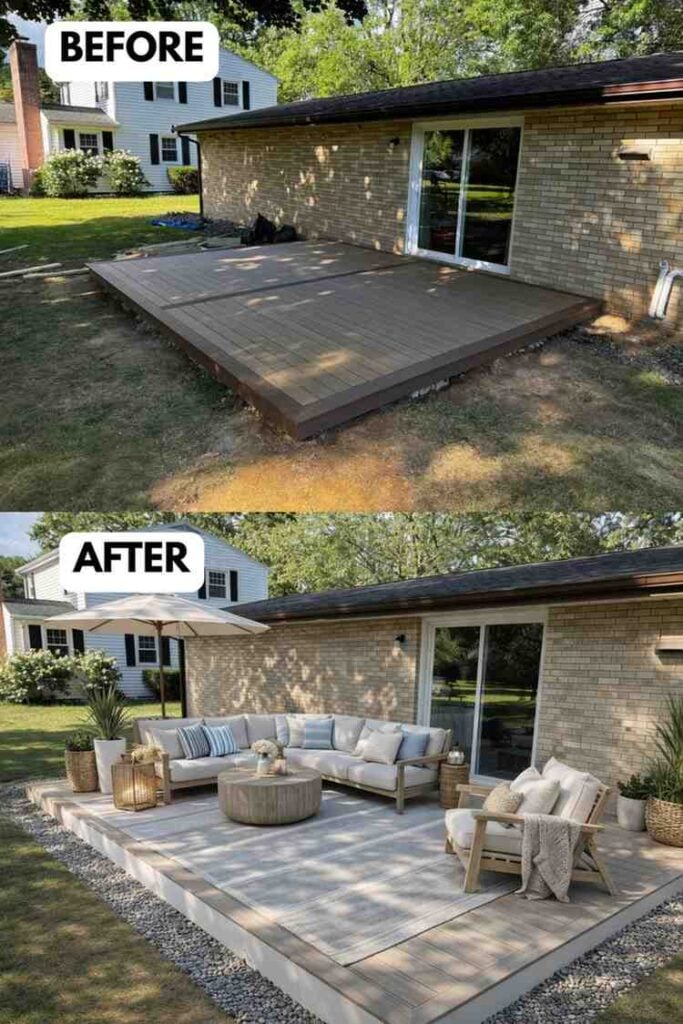 25 Small Deck Makeover Before and After A Stunning Outdoor Transformation smallhometours.com 25