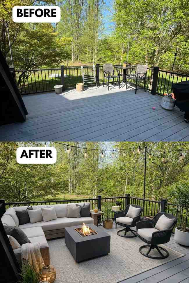 25 Small Deck Makeover Before and After A Stunning Outdoor Transformation smallhometours.com 3