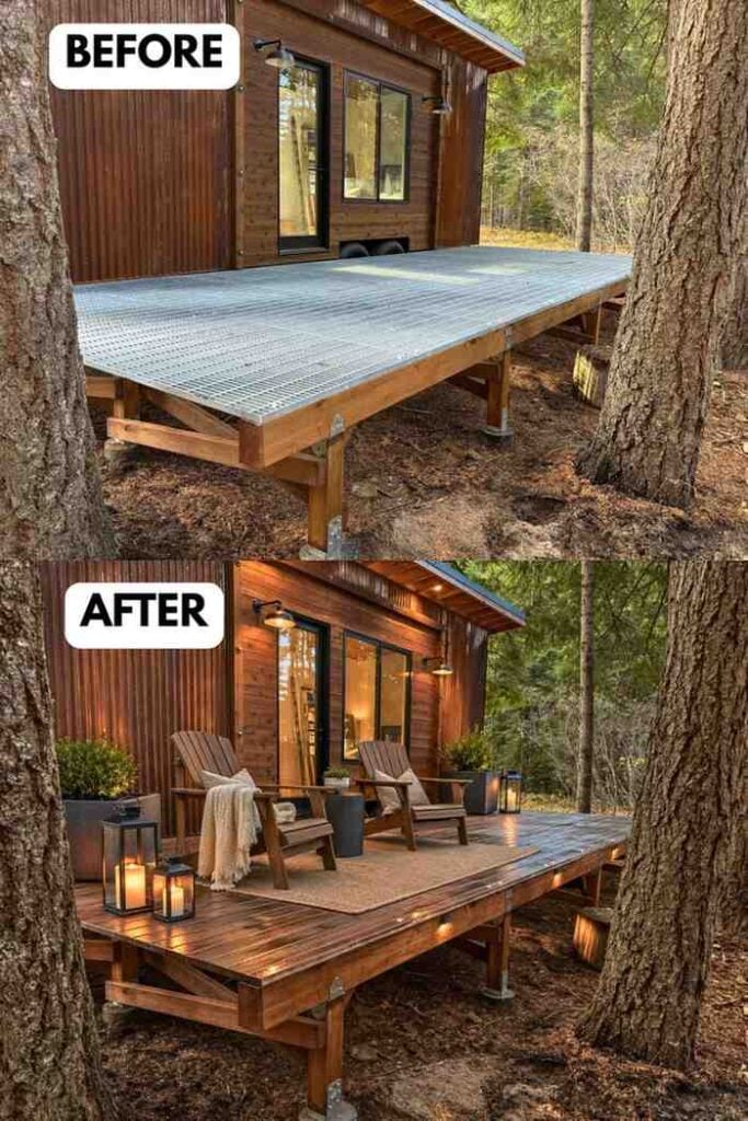 25 Small Deck Makeover Before and After A Stunning Outdoor Transformation smallhometours.com 6