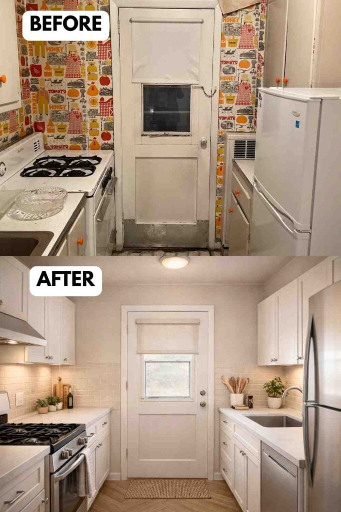 25 Small Kitchen Makeover A Stunning Before and After Transformation smallhometours.com 13