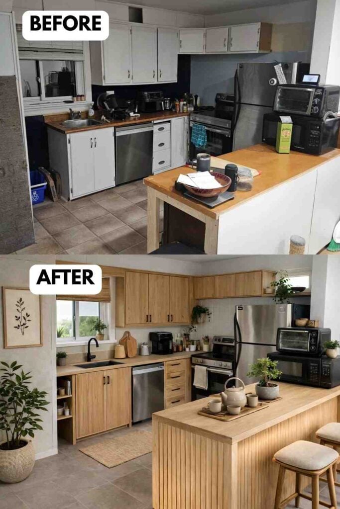 25 Small Kitchen Makeover A Stunning Before and After Transformation smallhometours.com 17