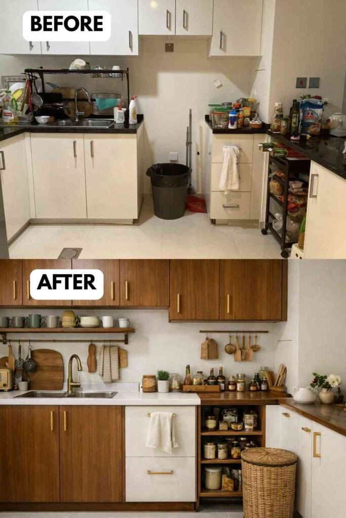 25 Small Kitchen Makeover A Stunning Before and After Transformation smallhometours.com 18