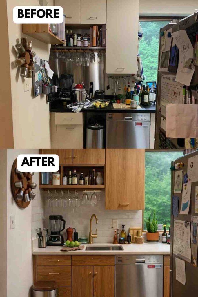 25 Small Kitchen Makeover A Stunning Before and After Transformation smallhometours.com 20