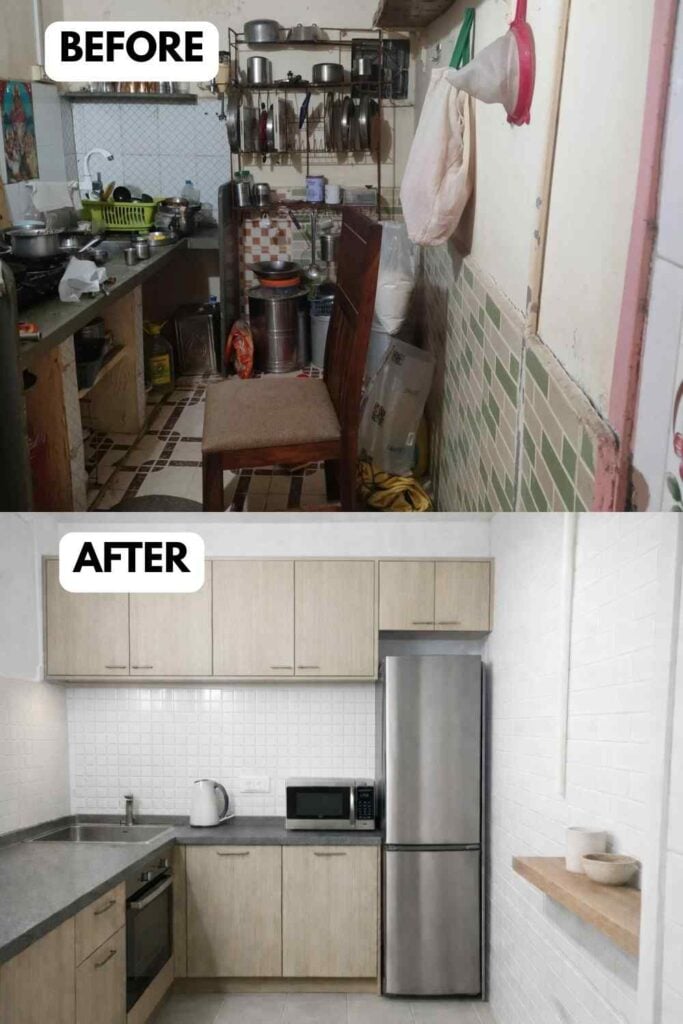 25 Small Kitchen Makeover A Stunning Before and After Transformation smallhometours.com 22