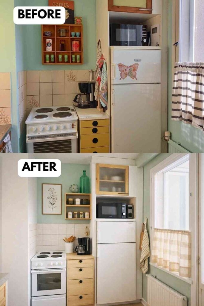 25 Small Kitchen Makeover A Stunning Before and After Transformation smallhometours.com 23