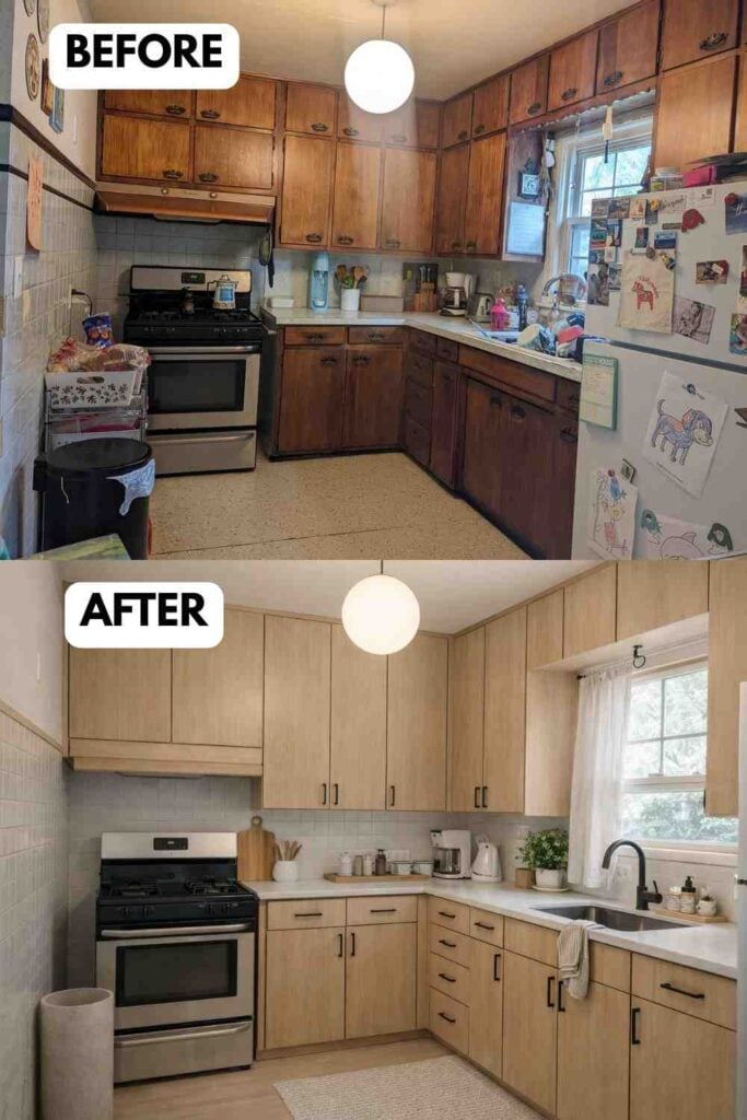 25 Small Kitchen Makeover A Stunning Before and After Transformation smallhometours.com 4