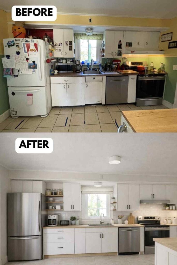 25 Small Kitchen Makeover A Stunning Before and After Transformation smallhometours.com 7
