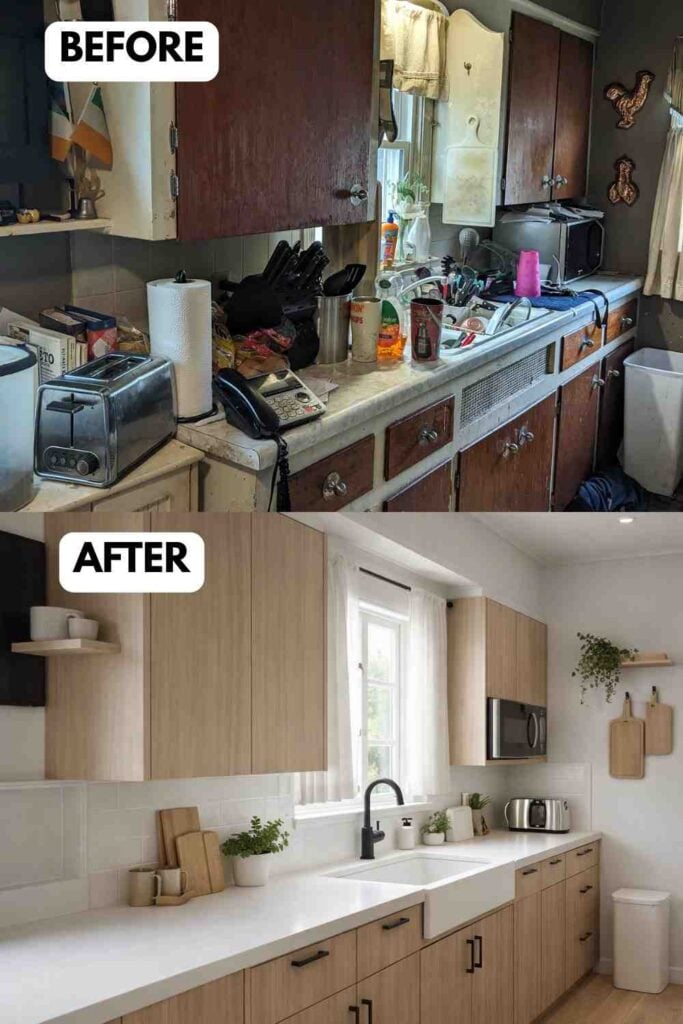25 Small Kitchen Makeover A Stunning Before and After Transformation smallhometours.com 9