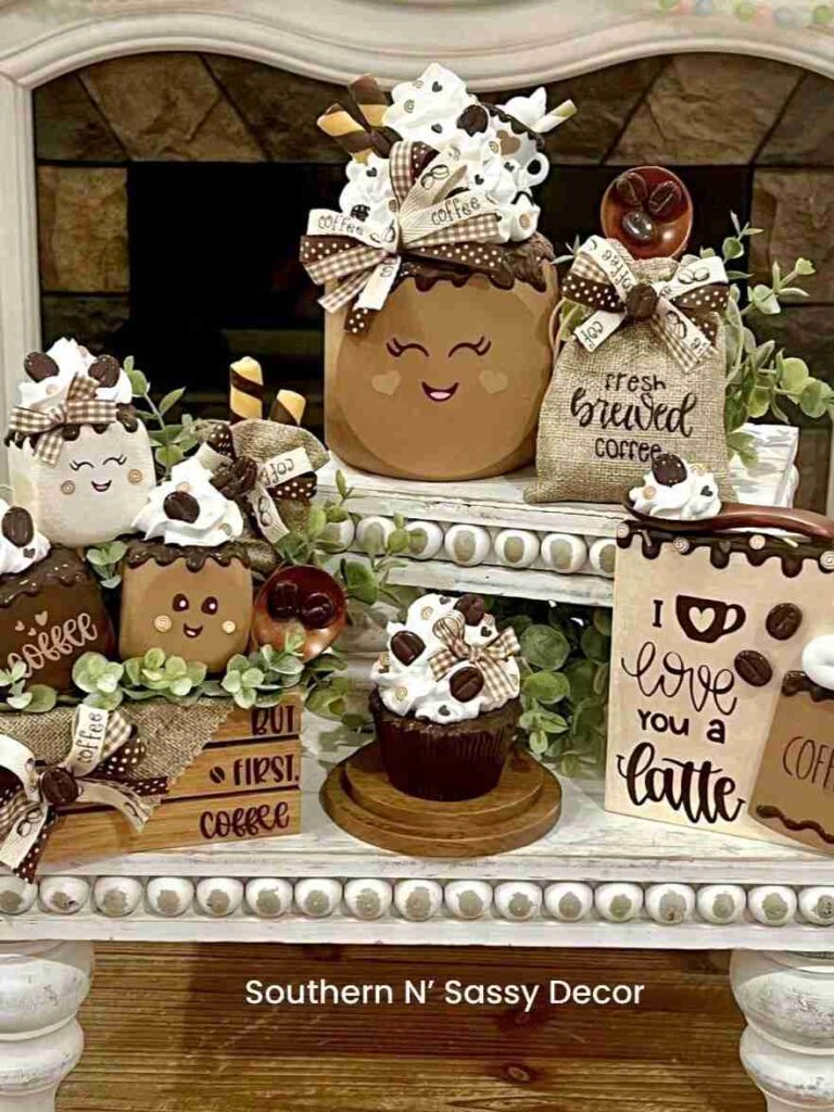 27 Tiered Tray Coffee Bar Ideas to Make Your Coffee Station Cozy Stylish smallhometours.com 10