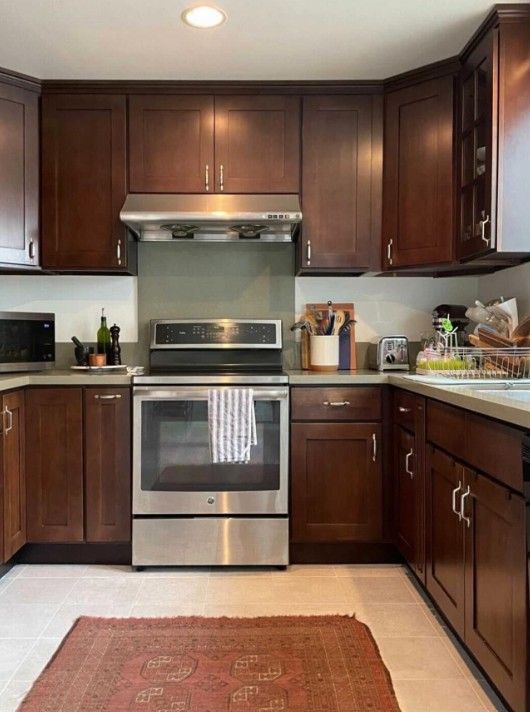 5 Best Paint Colors for Kitchens With Cherry Cabinets That Look Warm and Timeless smallhometours.com 2