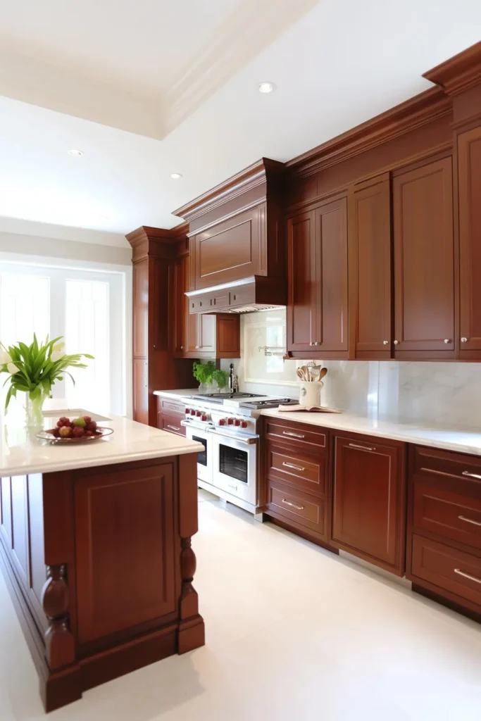 5 Best Paint Colors for Kitchens With Cherry Cabinets That Look Warm and Timeless smallhometours.com 3
