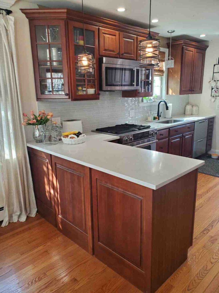 5 Best Paint Colors for Kitchens With Cherry Cabinets That Look Warm and Timeless smallhometours.com 4