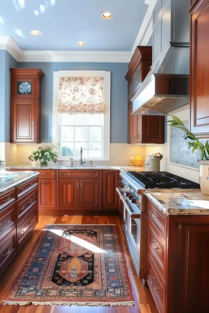 5 Best Paint Colors for Kitchens With Cherry Cabinets That Look Warm and Timeless smallhometours.com 7