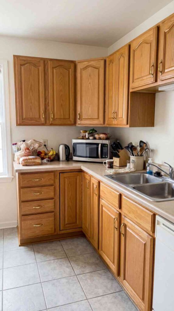 What Color to Paint Kitchen Walls With Honey Oak Cabinets 5 Beautiful Paint Colors That Work Perfectly smallhometours.com 1