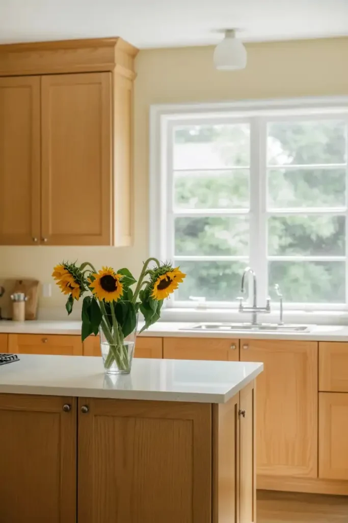 What Color to Paint Kitchen Walls With Honey Oak Cabinets 5 Beautiful Paint Colors That Work Perfectly smallhometours.com 12