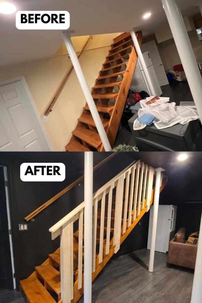 25 Basement Stair Remodel Ideas That Add Style and Function smallhometours.com 1