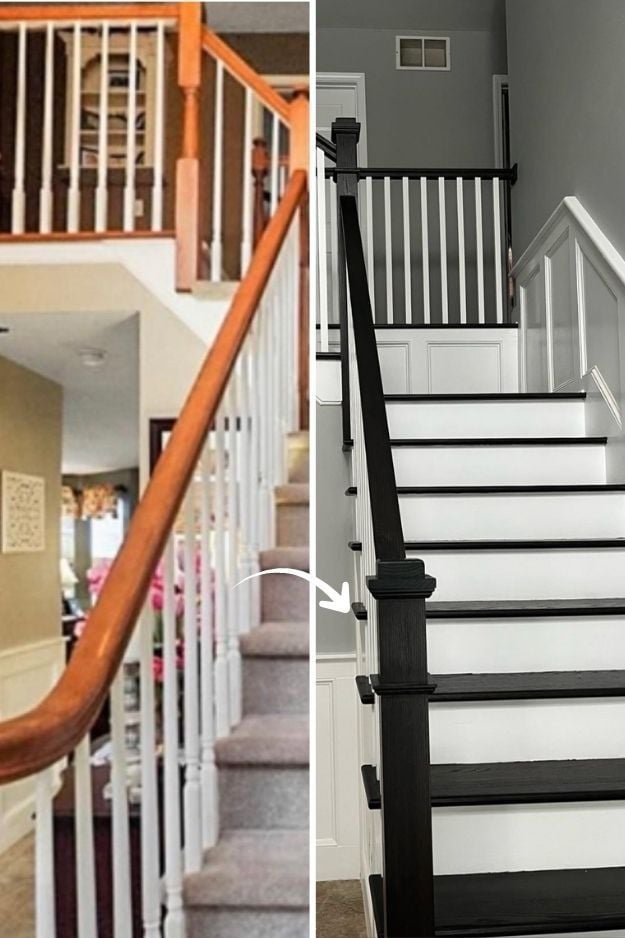 25 Basement Stair Remodel Ideas That Add Style and Function smallhometours.com 11
