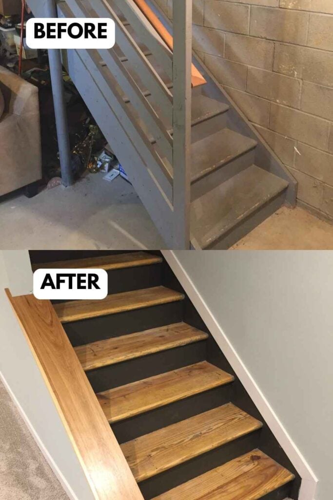 25 Basement Stair Remodel Ideas That Add Style and Function smallhometours.com 2