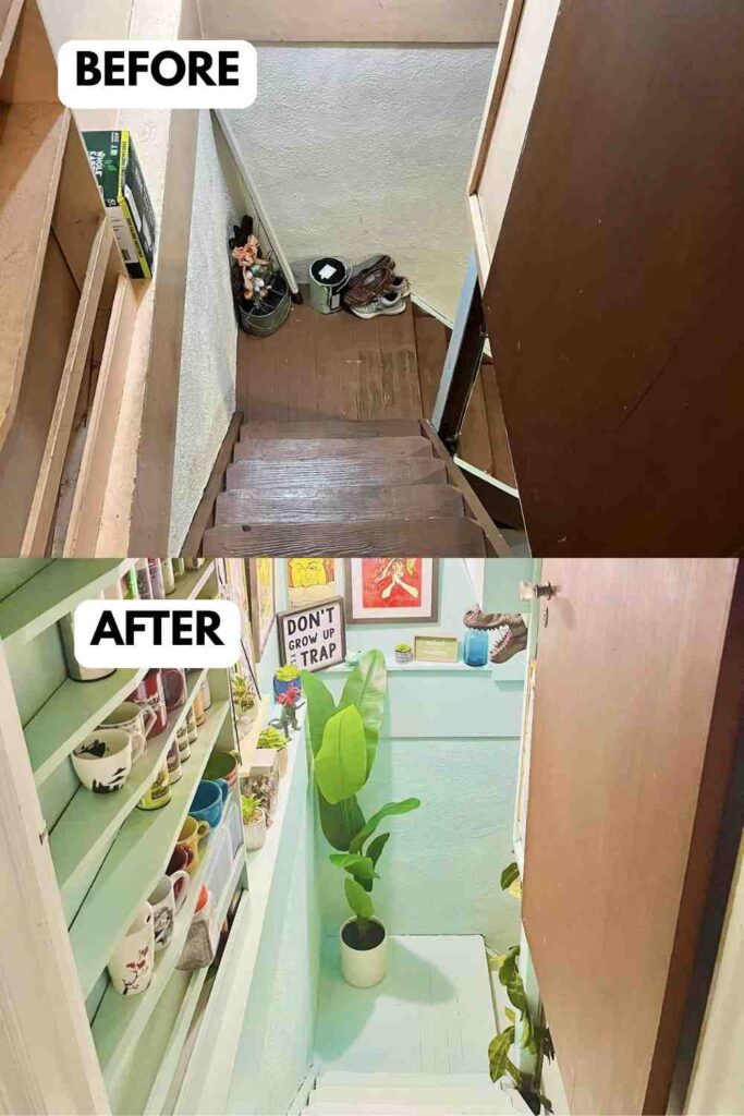 25 Basement Stair Remodel Ideas That Add Style and Function smallhometours.com 5