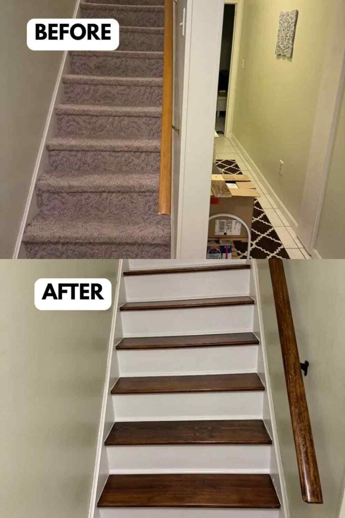 25 Basement Stair Remodel Ideas That Add Style and Function smallhometours.com 7