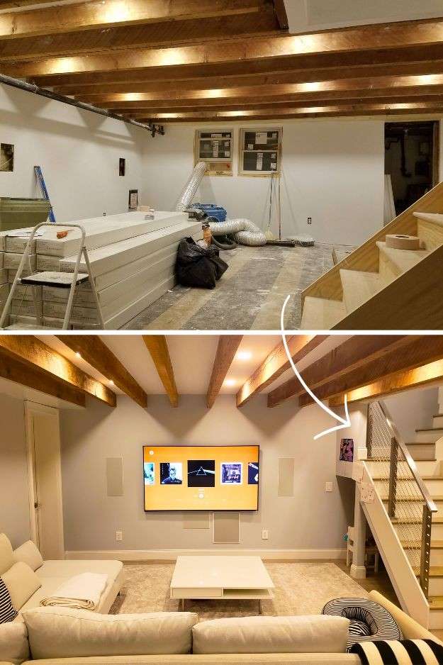 25 Basement Stair Remodel Ideas That Add Style and Function smallhometours.com 8