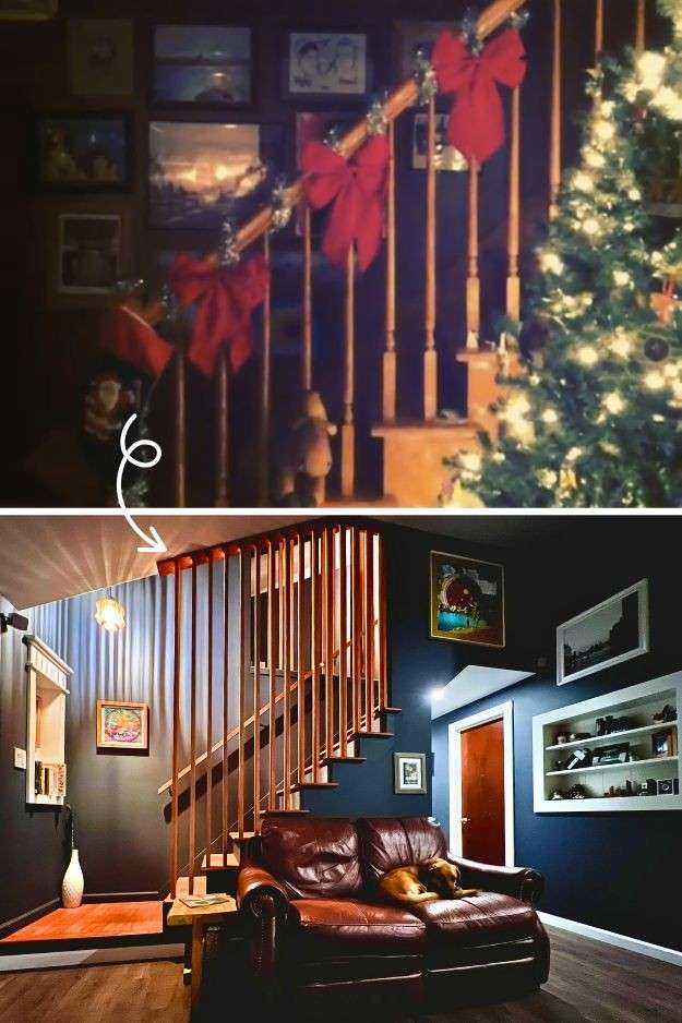 25 Basement Stair Remodel Ideas That Add Style and Function smallhometours.com 9
