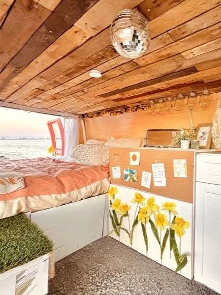25 Boho Hippie Camper Interior Ideas for the Ultimate Free Spirited Van Life smallhometours.com 14 1