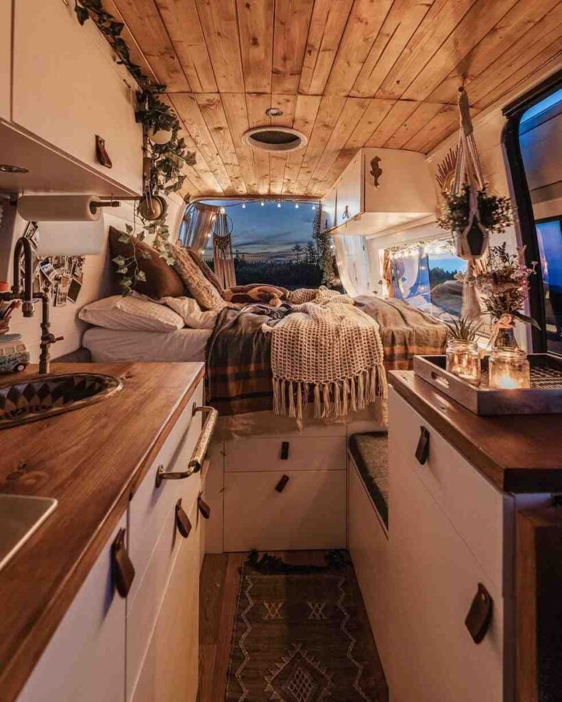 25 Boho Hippie Camper Interior Ideas for the Ultimate Free Spirited Van Life smallhometours.com 4