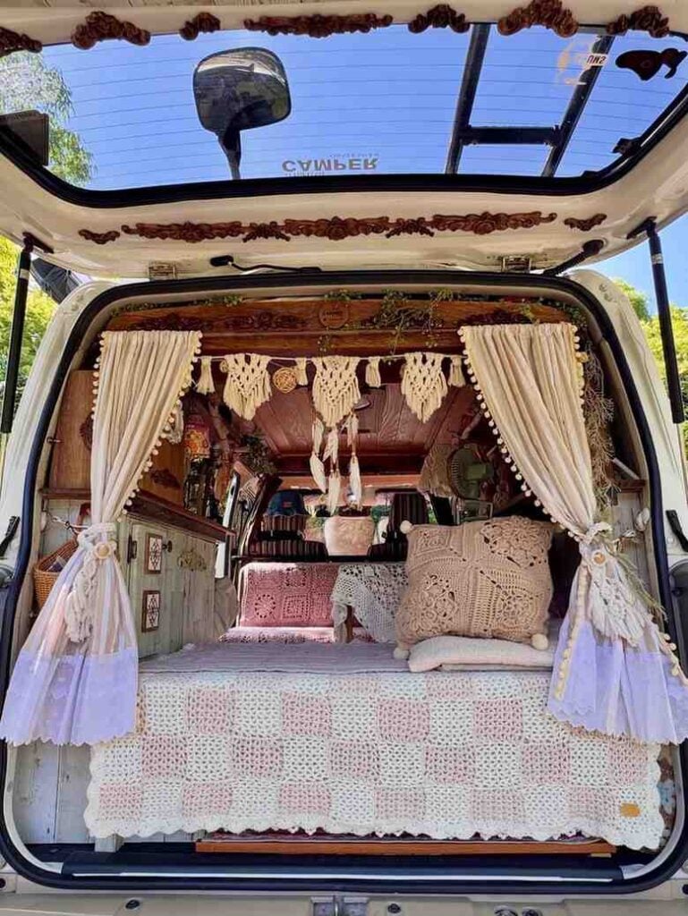 25 Boho Hippie Camper Interior Ideas for the Ultimate Free Spirited Van Life smallhometours.com 9